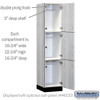 Salsbury 18" Wide Premier Wood Locker - Triple Tier - 1 Wide - 6 Feet High - 18" Deep  - Hasp