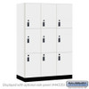 Salsbury 18" Wide Premier Wood Locker - Triple Tier - 3 Wide - 6 Feet High - 21" Deep - Resettable Combination Locks