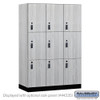 Salsbury 18" Wide Premier Wood Locker - Triple Tier - 3 Wide - 6 Feet High - 21" Deep - Resettable Combination Locks
