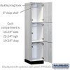Salsbury 18" Wide Premier Wood Locker - Triple Tier - 1 Wide - 6 Feet High - 21" Deep - Hasp