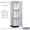 Salsbury 18" Wide Premier Wood Locker - Triple Tier - 1 Wide - 6 Feet High - 21" Deep - Electronic Locks