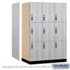 Salsbury 18" Wide Premier Wood Locker - Triple Tier - 3 Wide - 6 Feet High - 24" Deep - Hasp