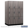 18" Wide Premier Wood Locker - Triple Tier - 3 Wide - 6 Feet High - 24" Deep - Resettable Combination Locks