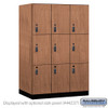 18" Wide Premier Wood Locker - Triple Tier - 3 Wide - 6 Feet High - 24" Deep - Resettable Combination Locks