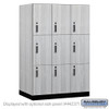 Wood Lockers - 18" Wide Premier Wood Locker - Triple Tier - 3 Wide - 6 Feet High - 24" Deep - Electronic Locks