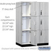 Wood Lockers - 18" Wide Premier Wood Locker - Triple Tier - 3 Wide - 6 Feet High - 24" Deep - Electronic Locks