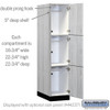 Salsbury 18" Wide Premier Wood Locker - Triple Tier - 1 Wide - 6 Feet High - 24" Deep  - Hasp