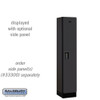 Salsbury 12" Wide Single Tier Designer Wood Locker - 1 Wide - 5 Feet High - 15 Inches Deep - Mahogany - Black Electronic Locks