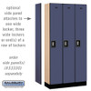 Salsbury 12" Wide Single Tier Designer Wood Locker - 3 Wide - 5 Feet High - 15 Inches Deep