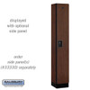 Salsbury 12" Wide Single Tier Designer Wood Locker - 1 Wide - 6 Feet High - 15 Inches Deep - - Resettable Combination Locks