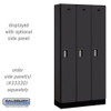 Salsbury 12" Wide Single Tier Designer Wood Locker - 1 Wide - 6 Feet High - 15 Inches Deep - Gray - Silver Resettable Combination Locks