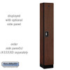 Salsbury 12" Wide Single Tier Designer Wood Locker - 1 Wide - 6 Feet High - 15 Inches Deep - Gray - Silver Resettable Combination Locks