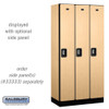 Salsbury 12" Wide Single Tier Designer Wood Locker - 3 Wide - 6 Feet High - 18 Inches Deep - - Resettable Combination Locks
