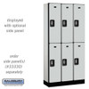 Salsbury 12" Wide Double Tier Designer Wood Locker - 3 Wide - 6 Feet High - 15 Inches Deep - - Resettable Combination Locks