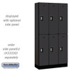 Salsbury 12" Wide Double Tier Designer Wood Locker - 3 Wide - 5 Feet High - 15 Inches Deep - - Electronic Locks