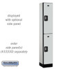 Salsbury 12" Wide Double Tier Designer Wood Locker - 1 Wide - 5 Feet High - 15 Inches Deep - - Resettable Combination Locks
