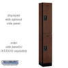 Salsbury 12" Wide Double Tier Designer Wood Locker - 1 Wide - 5 Feet High - 15 Inches Deep - - Electronic Locks