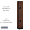 Salsbury 12" Wide Double Tier Designer Wood Locker - 1 Wide - 5 Feet High - 15 Inches Deep - - Electronic Locks