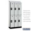 Salsbury 12" Wide Double Tier Designer Wood Locker - 3 Wide - 5 Feet High - 18 Inches Deep - - Electronic Locks