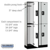 Salsbury 12" Wide Double Tier Designer Wood Locker - 3 Wide - 5 Feet High - 18 Inches Deep - - Electronic Locks