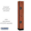 Salsbury 12" Wide Double Tier Designer Wood Locker - 1 Wide - 6 Feet High - 21 Inches Deep - - Electronic Locks