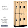 Salsbury 12" Wide Double Tier Designer Wood Locker - 3 Wide - 5 Feet High - 21 Inches Deep - - Resettable Combination Locks