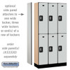 Salsbury 12" Wide Double Tier Designer Wood Locker - 3 Wide - 5 Feet High - 21 Inches Deep - - Electronic Locks