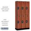 Salsbury 12" Wide Double Tier Designer Wood Locker - 3 Wide - 5 Feet High - 21 Inches Deep - - Electronic Locks