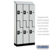 Salsbury 12" Wide Double Tier 'S' Style Designer Wood Locker - 3 Wide - 5 Feet High - 15 Inches Deep - - Resettable Combination Locks