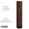 Salsbury 12" Wide Double Tier 'S' Style Designer Wood Locker - 1 Wide - 6 Feet High - 18 Inches Deep - - Resettable Combination Locks