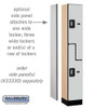Salsbury 12" Wide Double Tier 'S' Style Designer Wood Locker - 1 Wide - 6 Feet High - 18 Inches Deep - - Electronic Locks
