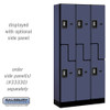 Salsbury 12" Wide Double Tier 'S' Style Designer Wood Locker - 3 Wide - 6 Feet High - 21 Inches Deep - - Electronic Locks