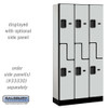 Salsbury 12" Wide Double Tier 'S' Style Designer Wood Locker - 3 Wide - 6 Feet High - 21 Inches Deep - - Electronic Locks