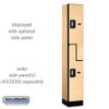 Salsbury 12" Wide Double Tier 'S' Style Designer Wood Locker - 1 Wide - 6 Feet High - 21 Inches Deep - - Electronic Locks