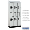 Salsbury 12" Wide Double Tier 'S' Style Designer Wood Locker - 3 Wide - 5 Feet High - 21 Inches Deep - - Electronic Locks