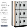 Salsbury 12" Wide Triple Tier Designer Wood Locker - 3 Wide - 6 Feet High - 15 Inches Deep - - Electronic Locks