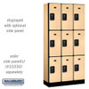 Salsbury 12" Wide Triple Tier Designer Wood Locker - 3 Wide - 6 Feet High - 15 Inches Deep - - Electronic Locks