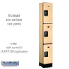 Salsbury 12" Wide Triple Tier Designer Wood Locker - 1 Wide - 6 Feet High - 15 Inches Deep - - Electronic Locks