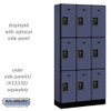 Salsbury 12" Wide Triple Tier Designer Wood Locker - 3 Wide - 5 Feet High - 18 Inches Deep - - Resettable Combination Locks