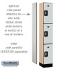 Salsbury 12" Wide Triple Tier Designer Wood Locker - 1 Wide - 5 Feet High - 18 Inches Deep - - Resettable Combination Locks