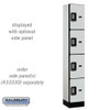 Salsbury 12" Wide Four Tier Designer Wood Locker - 1 Wide - 6 Feet High - 15 Inches Deep - - Resettable Combination Locks