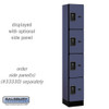 Salsbury 12" Wide Four Tier Designer Wood Locker - 1 Wide - 5 Feet High - 15 Inches Deep - - Electronic Locks