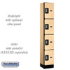 Salsbury 12" Wide Four Tier Designer Wood Locker - 1 Wide - 6 Feet High - 18 Inches Deep - - Electronic Locks
