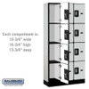 Salsbury 12" Wide Four Tier Designer Wood Locker - 3 Wide - 5 Feet High - 18 Inches Deep - - Resettable Combination Locks