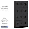 Salsbury 12" Wide Four Tier Designer Wood Locker - 3 Wide - 5 Feet High - 18 Inches Deep - - Resettable Combination Locks