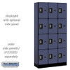 Salsbury 12" Wide Four Tier Designer Wood Locker - 3 Wide - 6 Feet High - 21 Inches Deep - - Electronic Locks