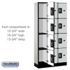 Salsbury 12" Wide Four Tier Designer Wood Locker - 3 Wide - 6 Feet High - 21 Inches Deep - - Electronic Locks