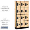 Salsbury 12" Wide Four Tier Designer Wood Locker - 3 Wide - 6 Feet High - 21 Inches Deep - - Electronic Locks