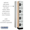 Salsbury 12" Wide Four Tier Designer Wood Locker - 1 Wide - 6 Feet High - 21 Inches Deep - - Resettable Combination Locks