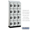 Salsbury 12" Wide Four Tier Designer Wood Locker - 3 Wide - 5 Feet High - 21 Inches Deep - - Resettable Combination Locks